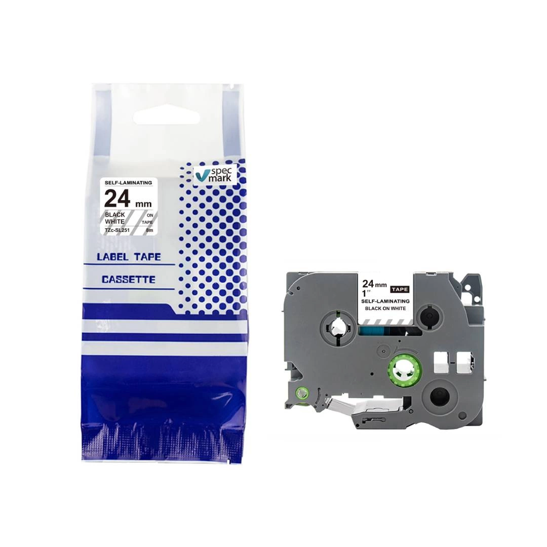Taśma Specmark TZE-SL251 24 mm x 8 m / samolaminująca / do drukarki etykiet Brother P-touch