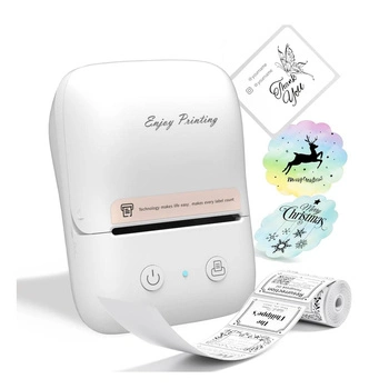 Mini drukarka etykiet Phomemo M122 biała / 203 dpi / do 50 mm / PC / Mac / Smartfon / BT / USB