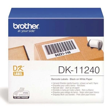 Oryginalne etykiety Brother DK-11240 102mm białe/czarny nadruk